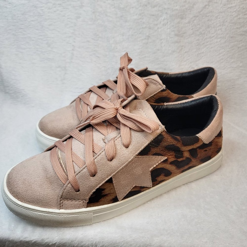 Abata Sneakers With Blush & Leopard Design Sizes Varies - Picture 3 of 8